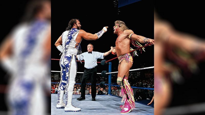 Randy Savage and The Ultimate Warrior Clashed in a retirement match at WrestleMania VII (Credit = WWE Network)