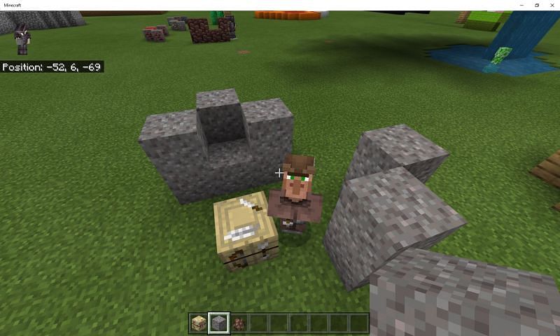 A Minecraft fletcher (Image via Mojang)