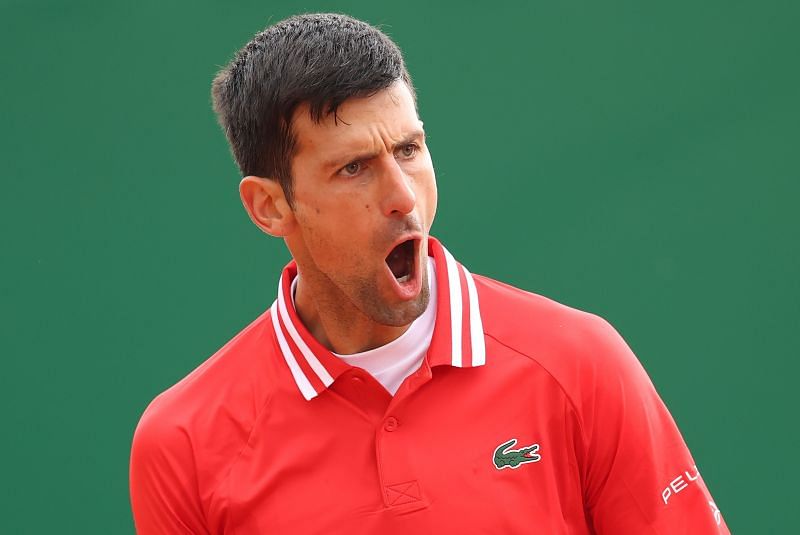 Novak Djokovic in his match against Jannik Sinner