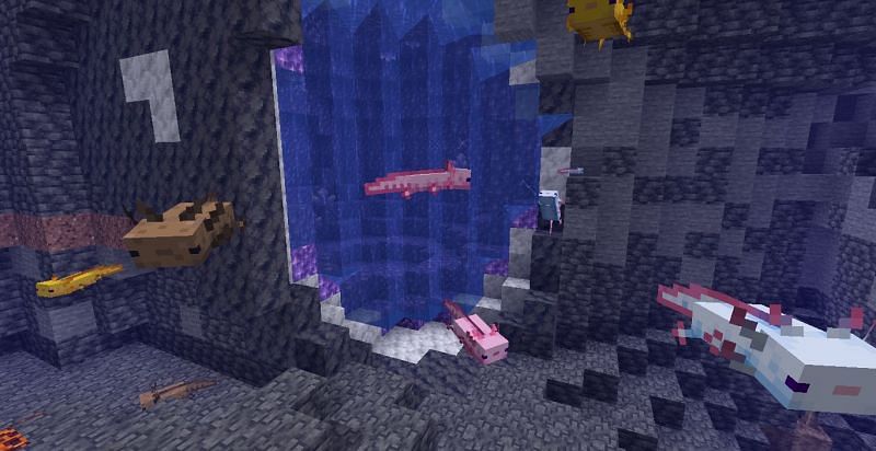 Ore distribution and cave generation have been tweaked (Image via Minecraft)