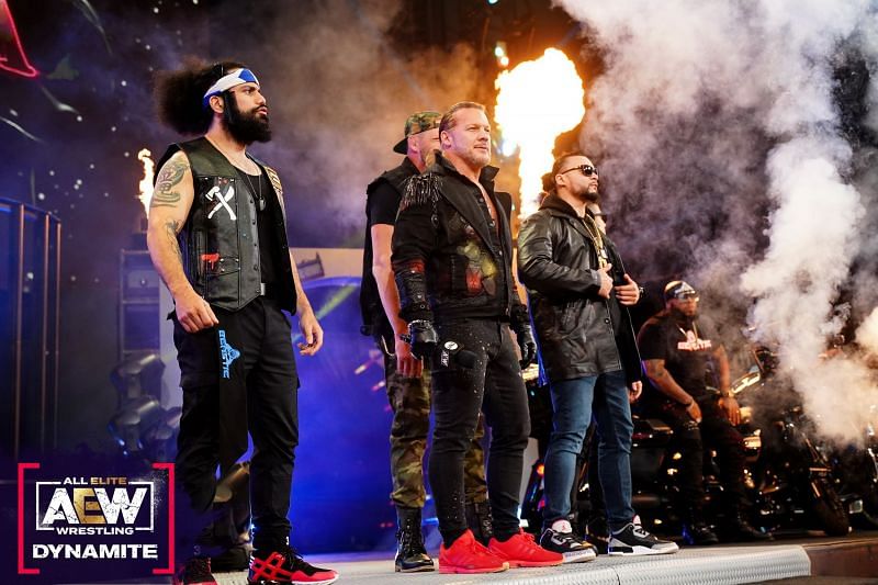 The Inner Circle makes their entrance on the April 28th AEW Dynamite. 