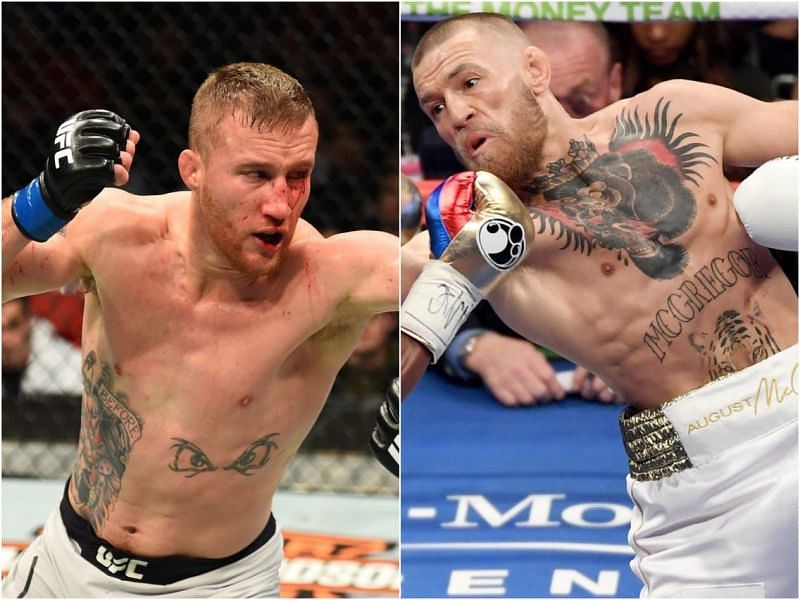 Justin Gaethje (left) and Conor McGregor