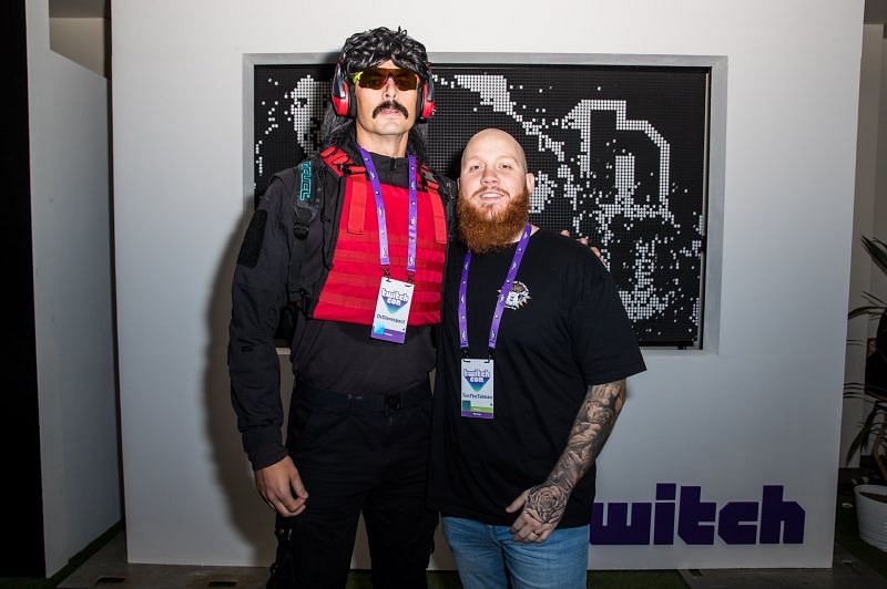 TimTheTatMan and DrDisrespect would play together and frequently collaborate before Docs Twitch ban (image via TimTheTatMan Twitter)
