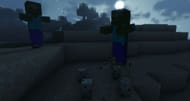 Zombies will smash any Turtle Eggs they find on the beach (Image via Minecraft)