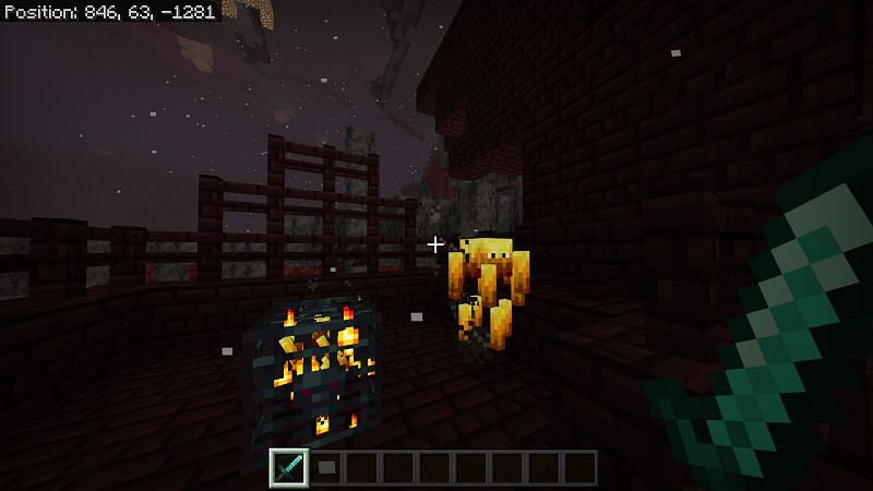 Once you have found a fortress look around for blazes or a blaze spawner.