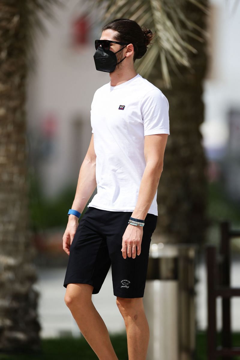 Antonio Giovinazzi of Alfa Romeo in the paddock at the 2021 Bahrain GP. Photo: Peter Fox/Getty Images.