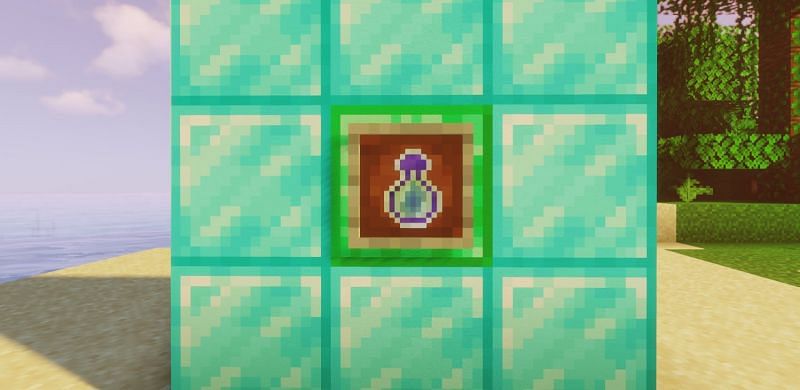 Shown: The sacred Bottle o&#039; Enchanting, which grants XP when thrown (Image via Minecraft)