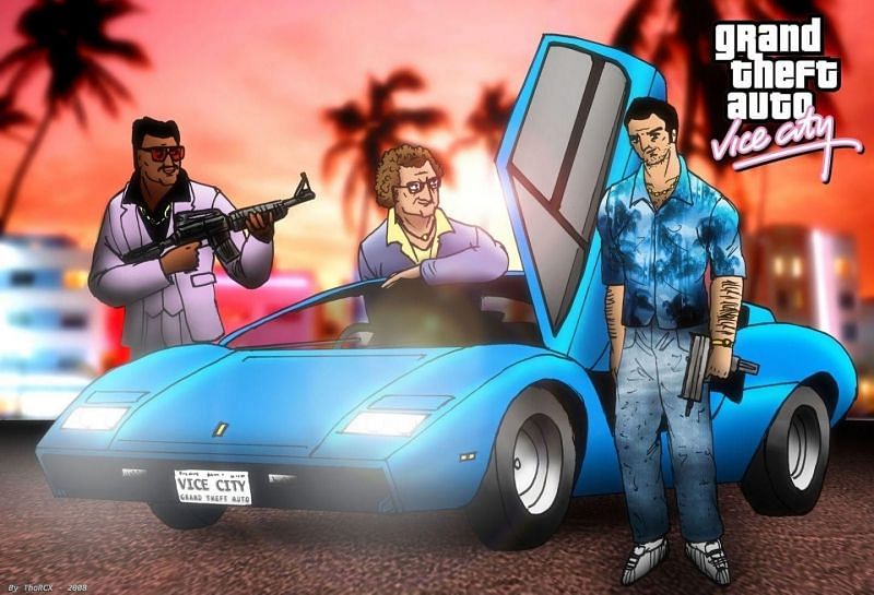 A few GTA games are available on mobiles (Image via Wallpaper Cave)