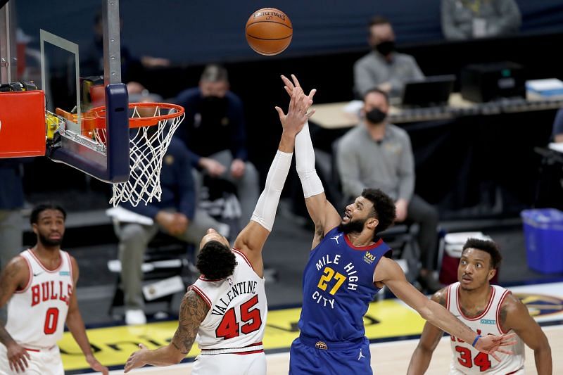 Jamal Murray (#27) of the Denver Nuggets in action