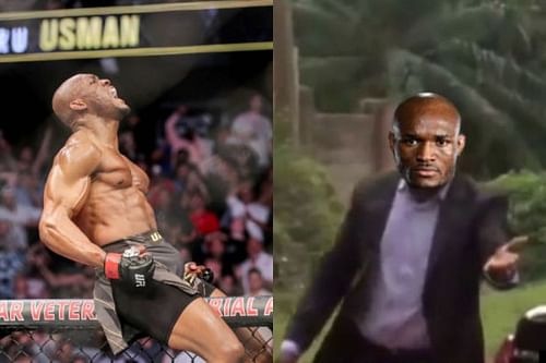 Kamaru Usman spearheaded the UFC 261 meme delight. (Usman's meme credit: @DovySimuMMA via Twitter)