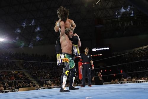 Kenny Omega performing the One-Winged Angel