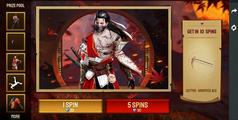 Fever Spin event in Free Fire