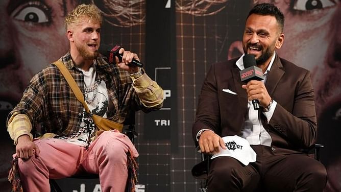 Watch: Jake Paul gets called out by 'billionaire' boxer Joe Fournier at Triller event.