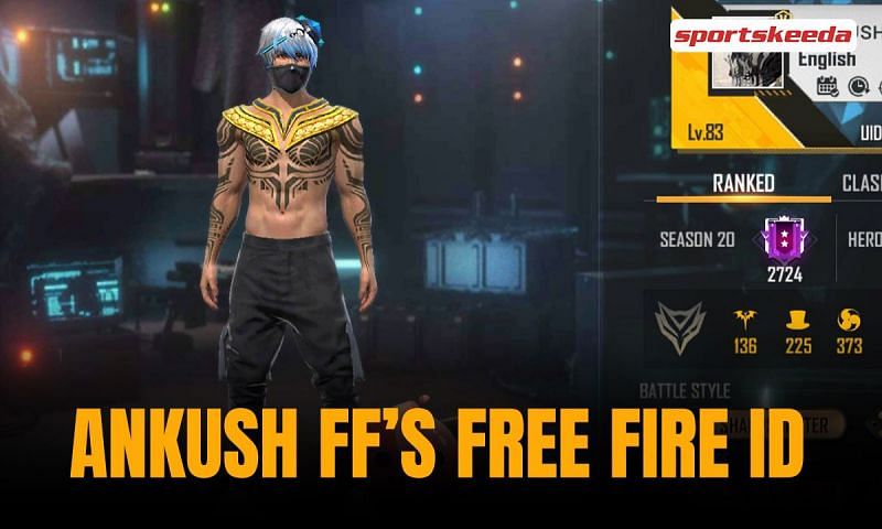 Ankush FF&rsquo;s Free Fire ID is 241375963
