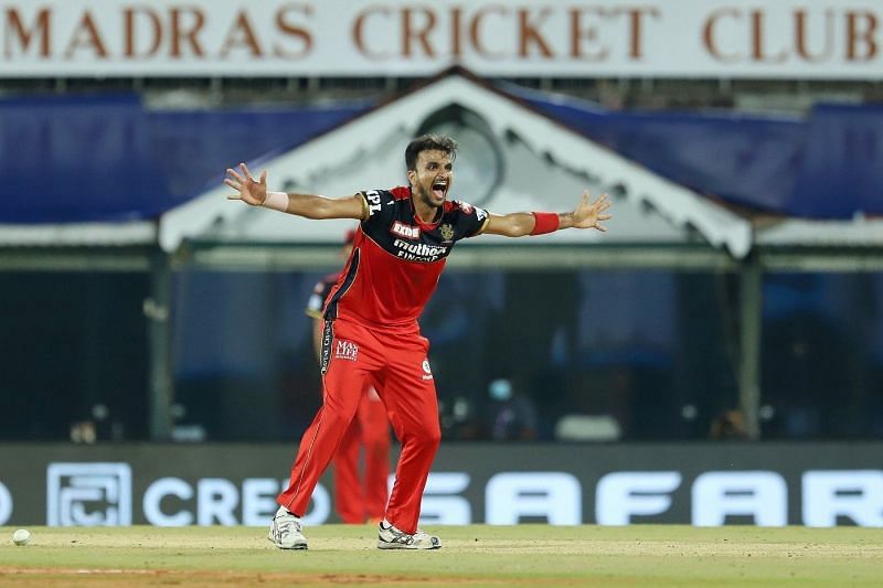 Harshal Patel in action for RCB in the IPL