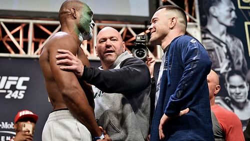 Kamaru Usman (left); Colby Covington (right)