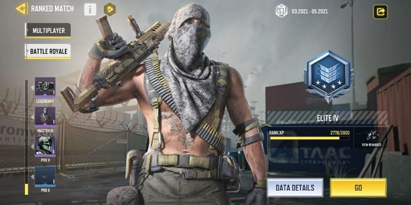 The Ranked mode in COD Mobile (Image in Activision)