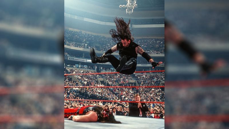 The brothers of destruction faced off for the first time at WrestleMania XIV (Credit = WWE Network)