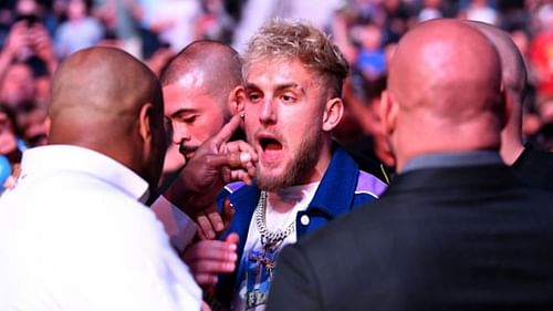 Daniel Cormier confronts Jake Paul at UFC 263