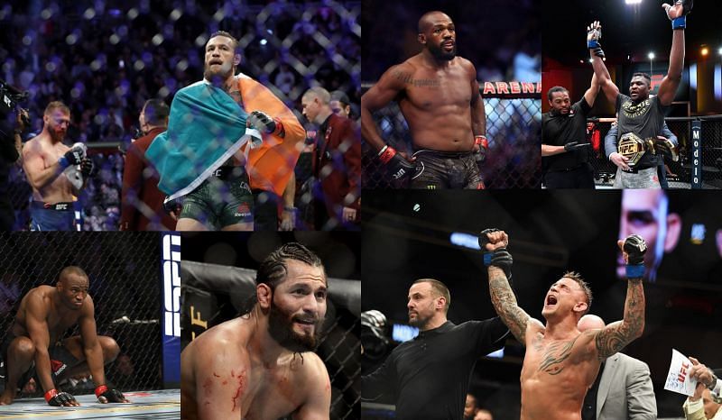 Conor McGregor, Dustin Poirier, Kamaru Usman, Jorge Masvidal, Jon Jones, Francis Ngannou.