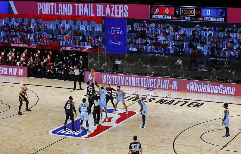 The Memphis Grizzlies and Portland Trail Blazers faced off in the only play-in game played in the Orlando Bubble last season.