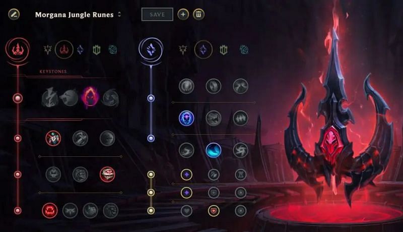 Best Runes for Morgana jungle in League of Legends season 11 (Image via Riot Games)