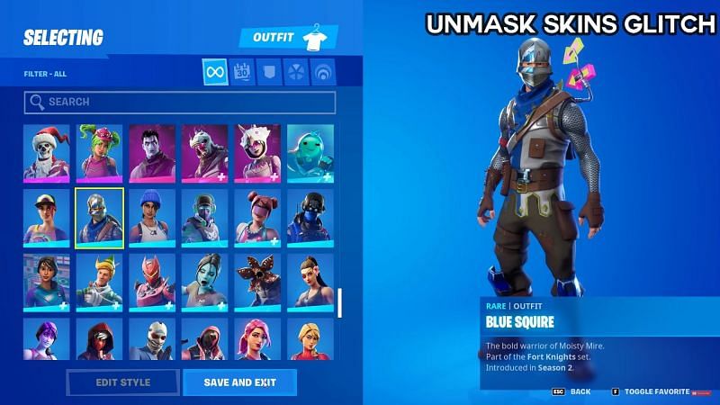 Blue Squire with his mask/helmet on (Image via Glitch King, YouTube)