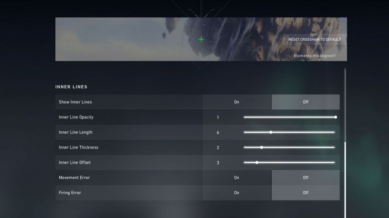 best setting for crosshair valorant