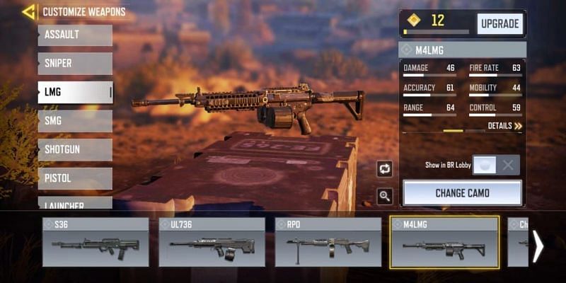 M4LMG with in-game stats (Image via Activision)