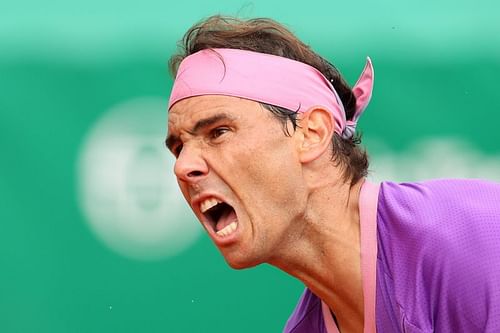 Rafael Nadal during his match against Grigor Dimitrov