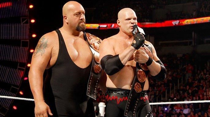 Big Show and Kane during their second reign as WWE Tag Team Champions