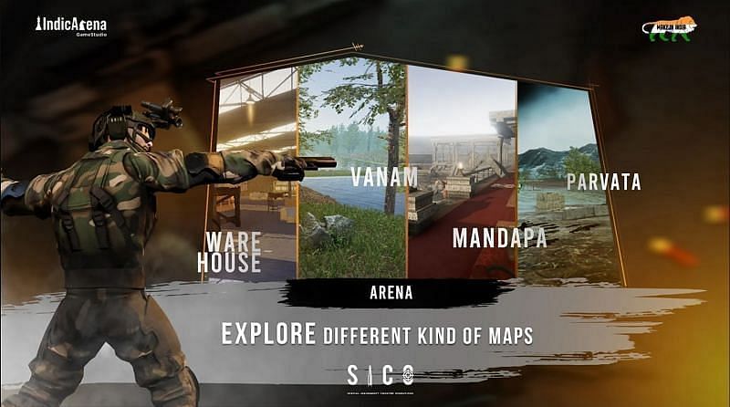 The list of maps available in the game