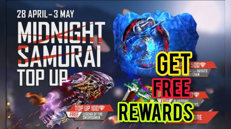 Free Fire Midnight Samurai Top Up Event List Of Free Rewards And More Details