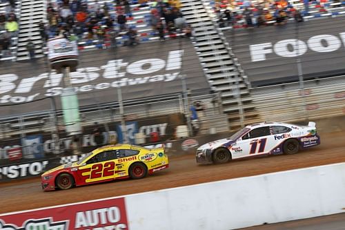 Denny Hamlin wishes he would have done things differently at Bristol. Photo: Chris Graythen / Getty Images