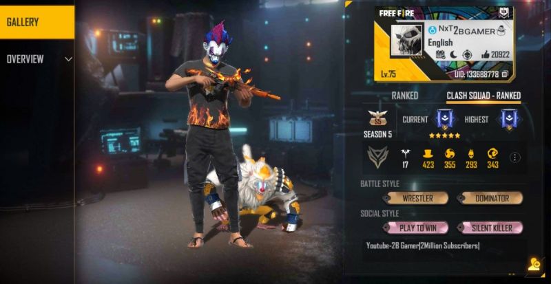 2B Gamer&#039;s Free Fire ID