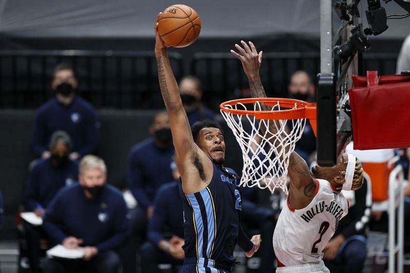 The Memphis Grizzlies in action against the Portland Trail Blazers