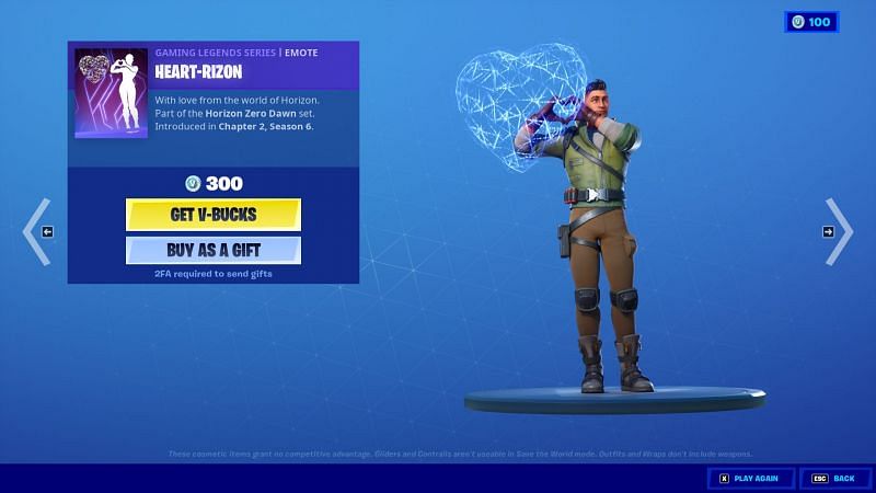 The Heart Rizon emote can be purchased for 300 V-Bucks (Image via Fortnite, Epic Games)