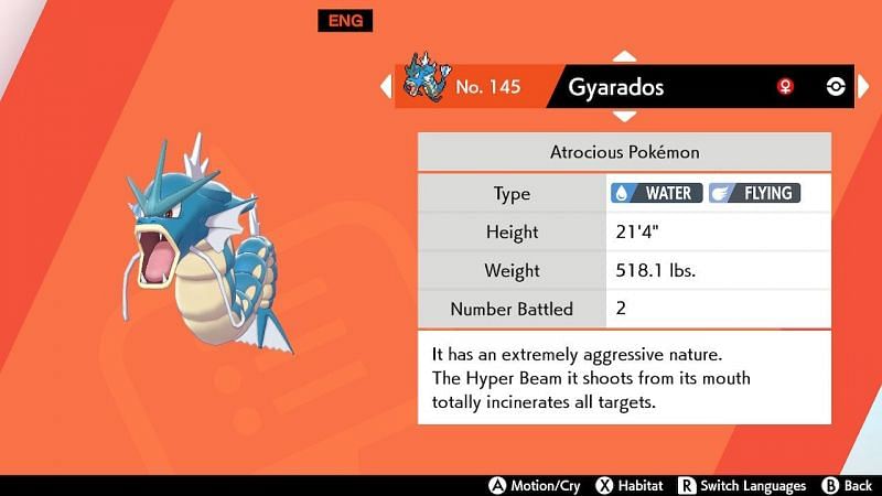 Pokemon 10130 Shiny Mega Gyarados Pokedex: Evolution, Moves, Location, Stats