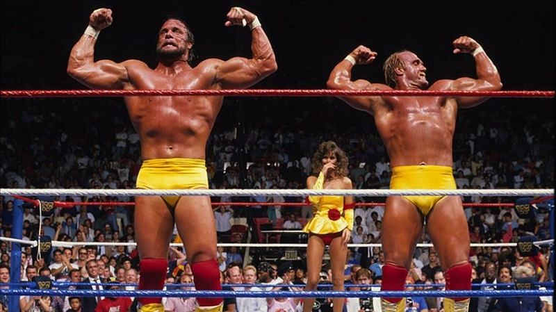 The Mega Powers with Miss Elizabeth.