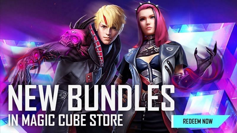 Free Fire bundles can be acquired from a variety of events as well as the Magic Cube store (Image via Sportskeeda)