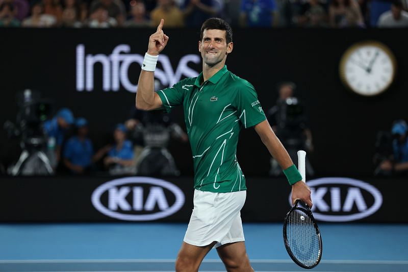 Novak Djokovic at the 2020 Australian Open