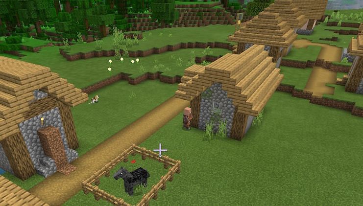 Minecraft villages have a lot of items that players can use to their advantage (Image via Minecraft)