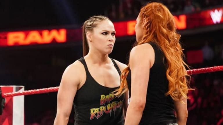 Ronda Rousey and Becky Lynch.