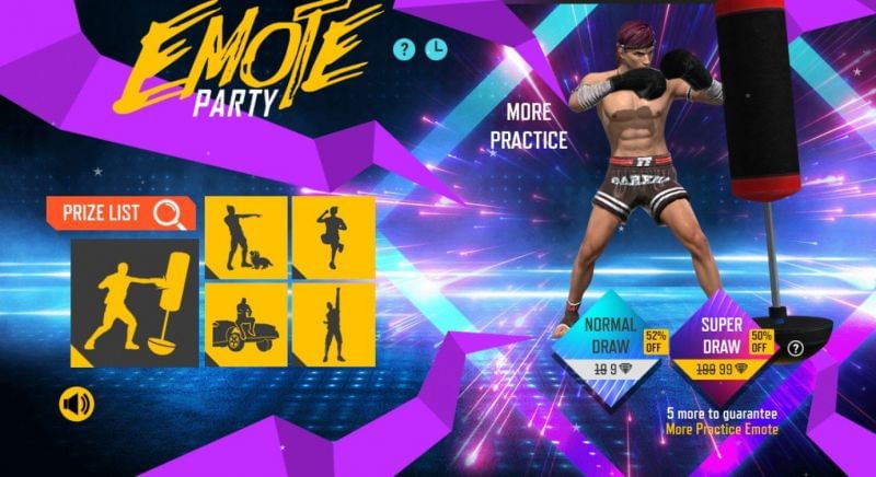 Emote Party commenced on April 29th in Free Fire