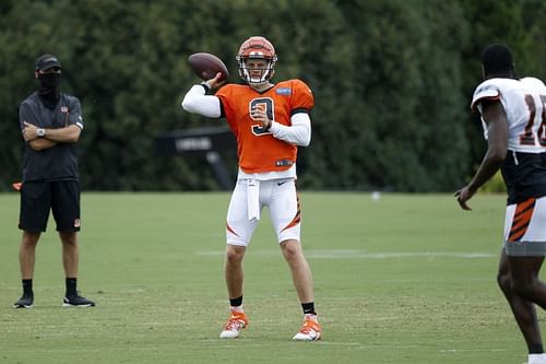 Cincinnati Bengals quarterback Joe Burrow in training camp.