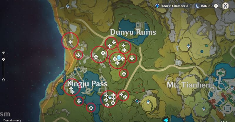 Genshin Impact map: Lingju Pass