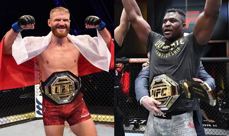 Jan Blachowicz (left); Francis Ngannou (right)