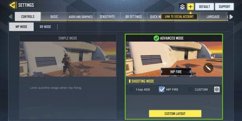 Controls for COD Mobile MP mode (Image via Activision)
