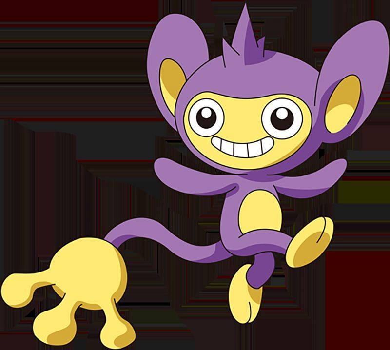 Aipom in its non-shiny form (Image via The Pokemon Company)