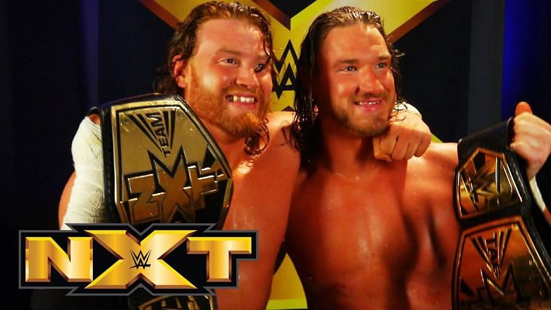 Blake and Murphy with the NXT Tag titles